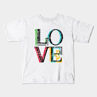 LOVE illustration text Kids T-Shirt